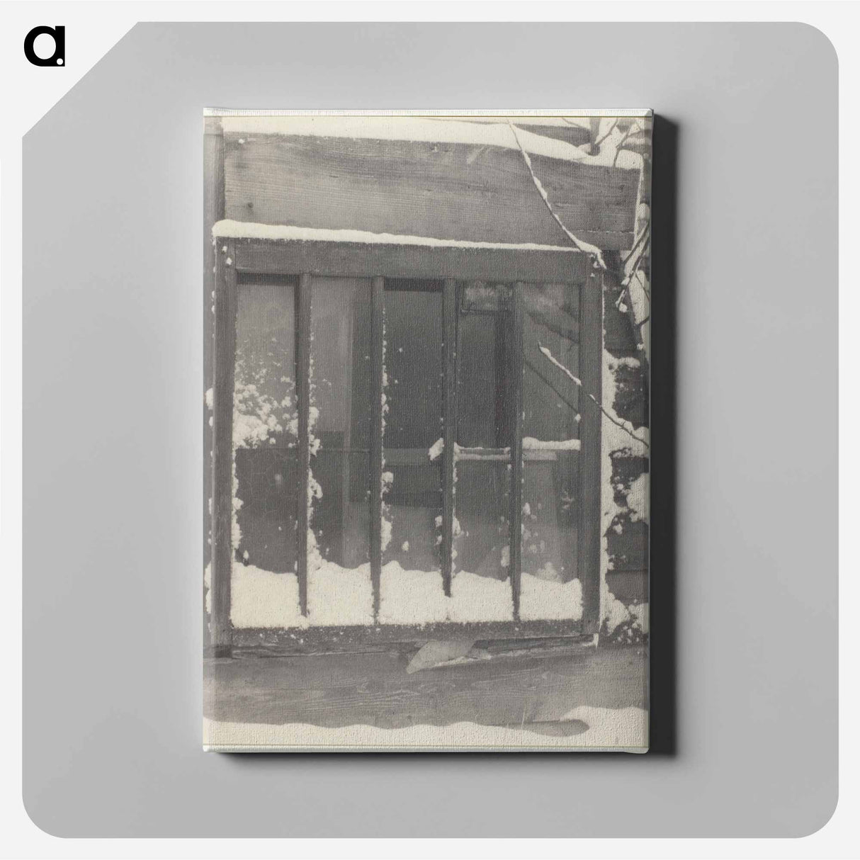 Window: Wood, Glass, Snow - アルフレッド スティーグリッツ Canvas.