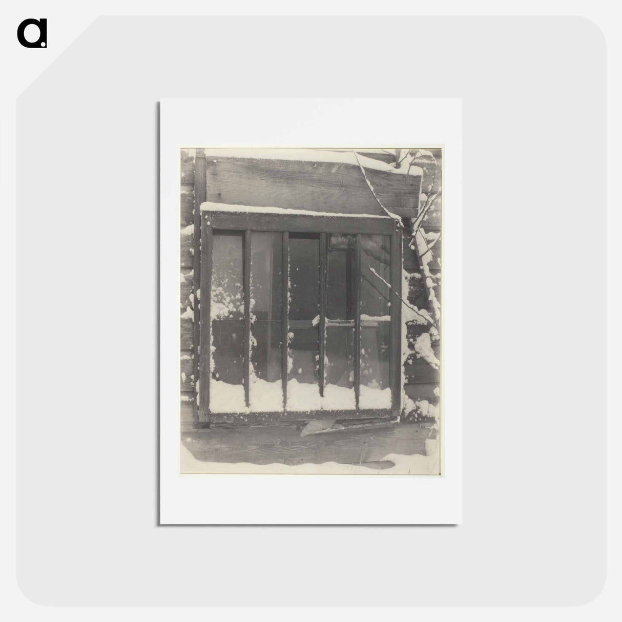 アートポストカード-Window: Wood, Glass, Snow - アルフレッド スティーグリッツ Postcard.