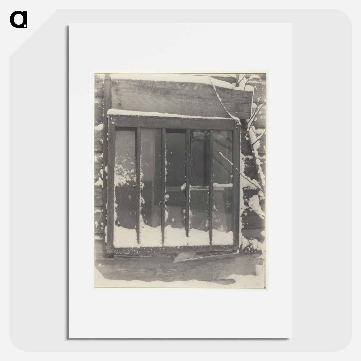 Window: Wood, Glass, Snow - アルフレッド スティーグリッツ Poster.