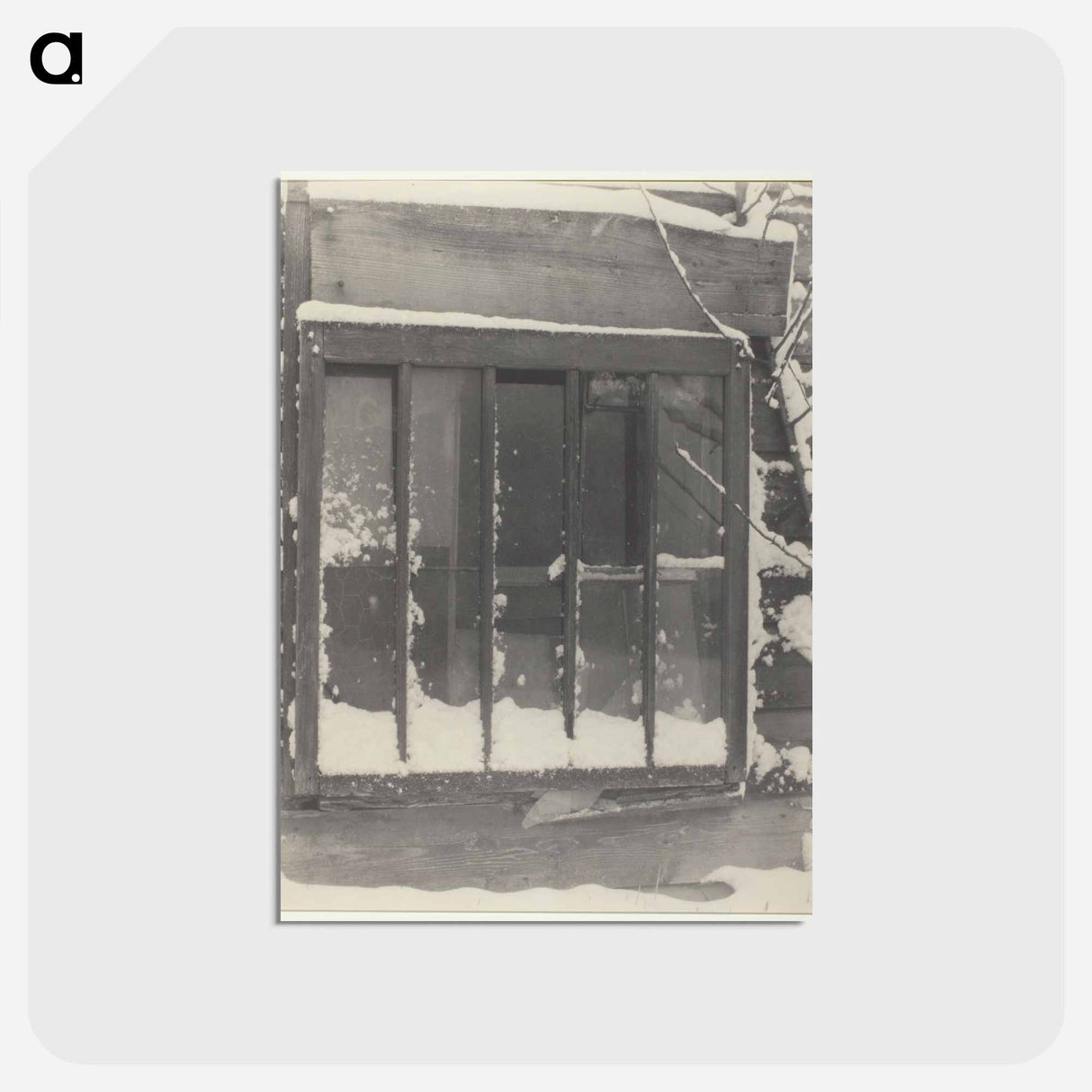アートポストカード-Window: Wood, Glass, Snow - アルフレッド スティーグリッツ Postcard.