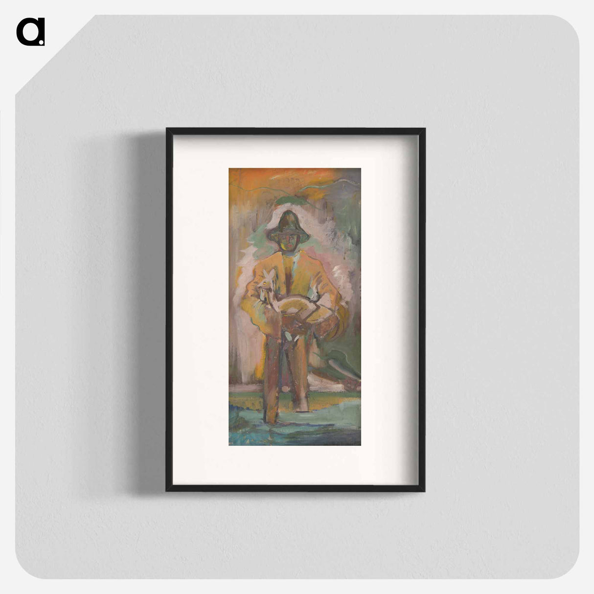 Man carrying a deer - アーノルド ピーター ワイズ クビンチャン Poster.