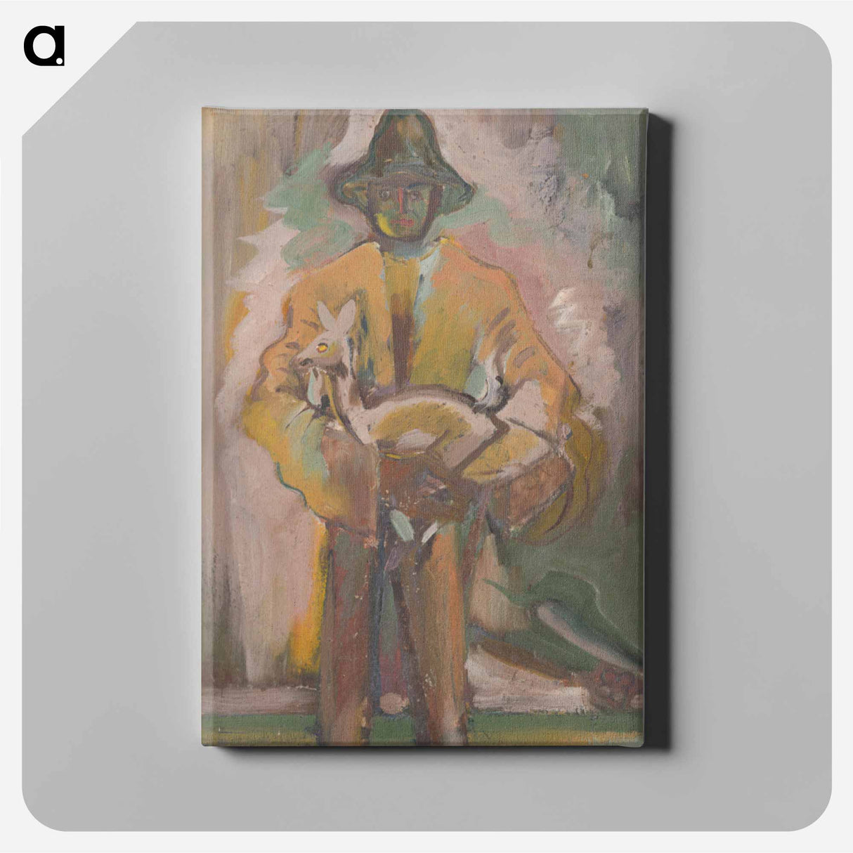 Man carrying a deer - アーノルド ピーター ワイズ クビンチャン Canvas.