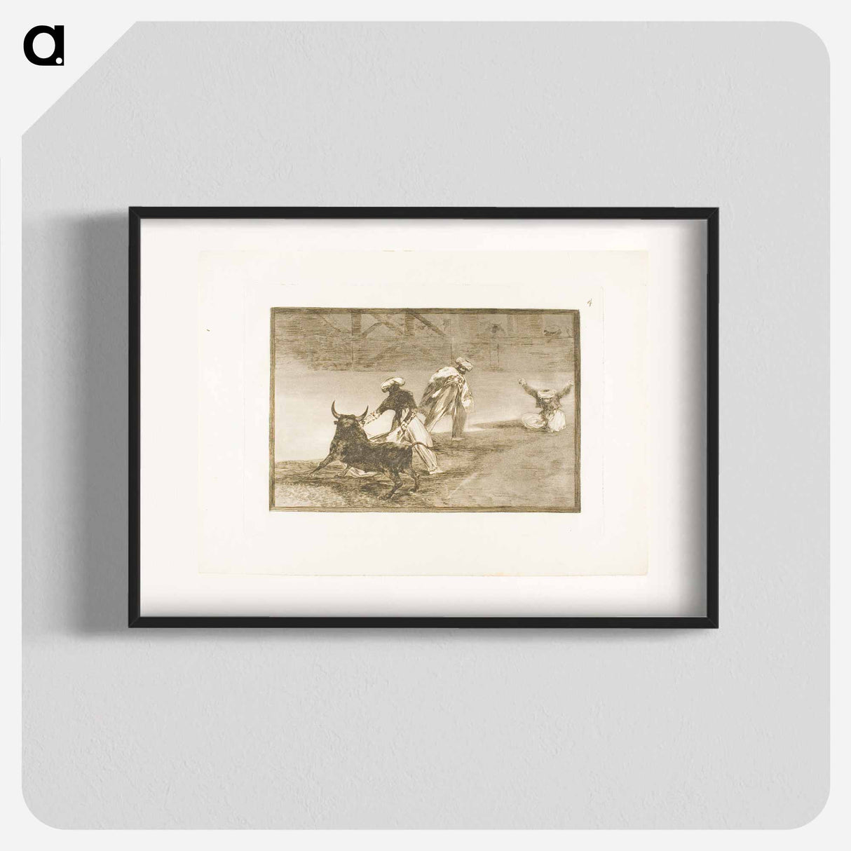 They Play Another with the Cape in an Enclosure - フランシスコ デ ゴヤ Poster.