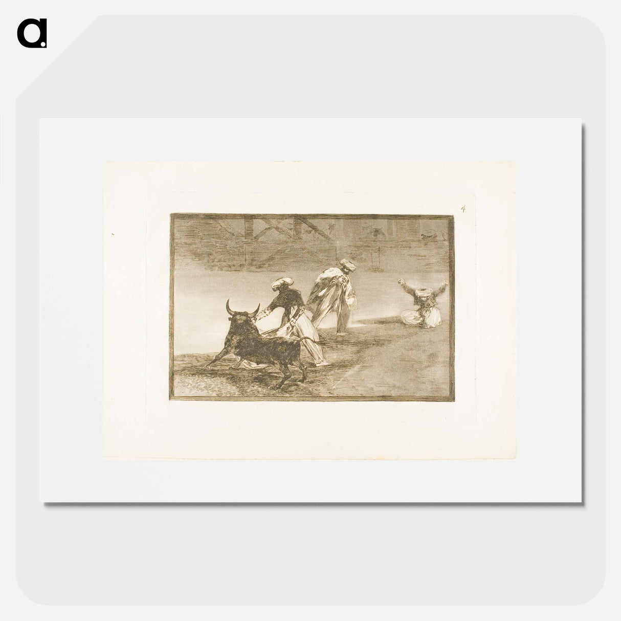 They Play Another with the Cape in an Enclosure - フランシスコ デ ゴヤ Poster.