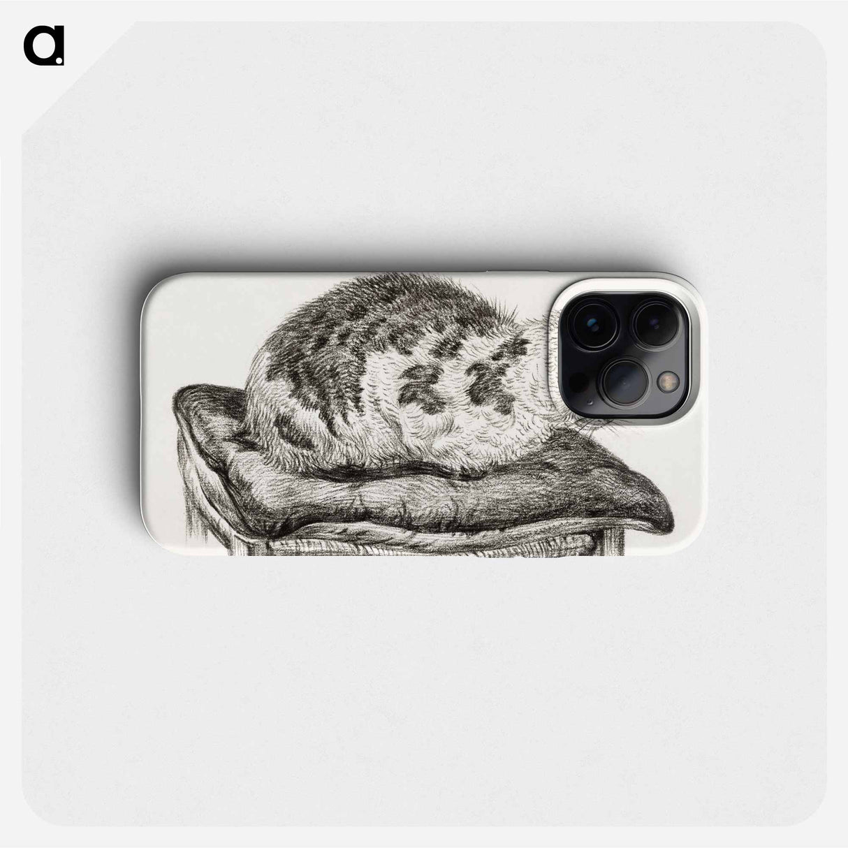 Lying cat on a pillow - ジャン ベルナール Phone Case.