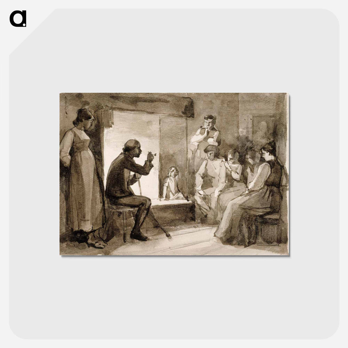 Pistol´s tales, composition study ii - アルバート エーデルフェルト Postcard.