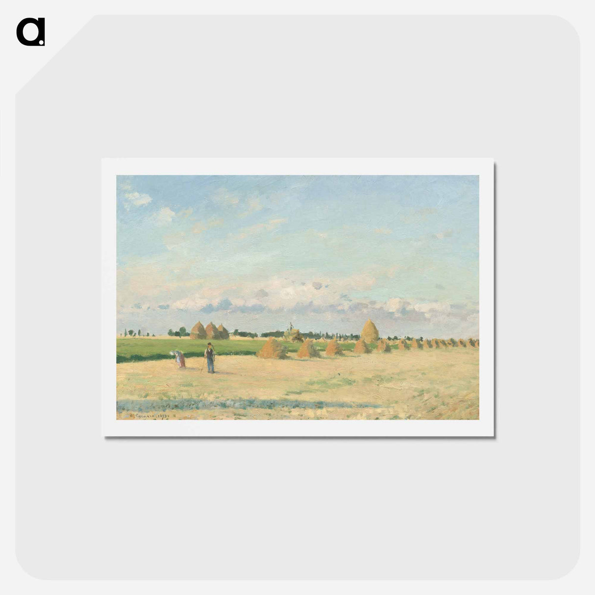 アートポストカード-Landscape, Ile-de-France - カミーユ ピサロ Postcard.