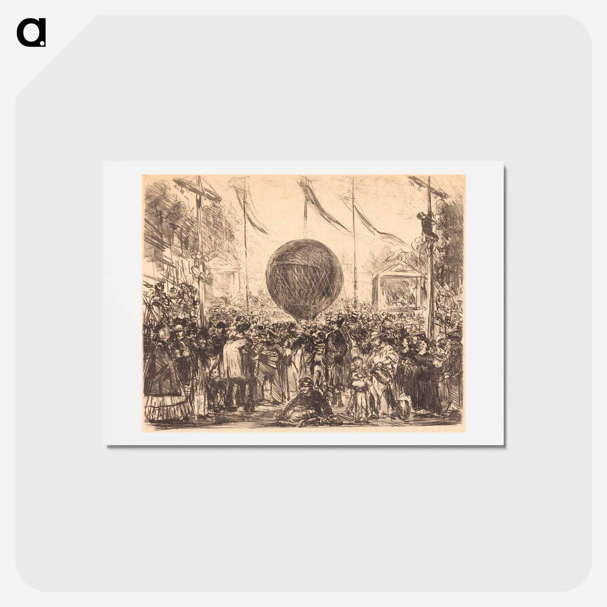 アートポストカード-The Balloon - エドゥアール マネ Postcard.