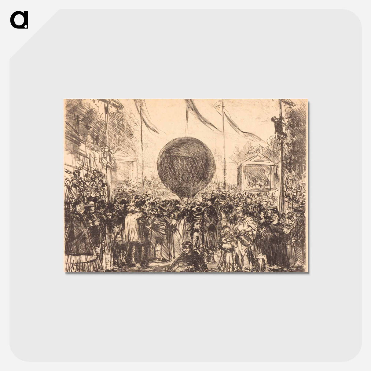 アートポストカード-The Balloon - エドゥアール マネ Postcard.