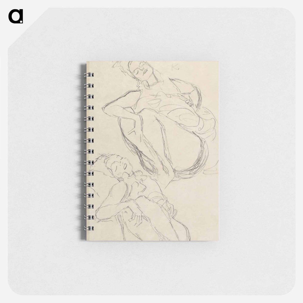 Two Studies for a Crouching Woman - グスタフ クリムト Memo.