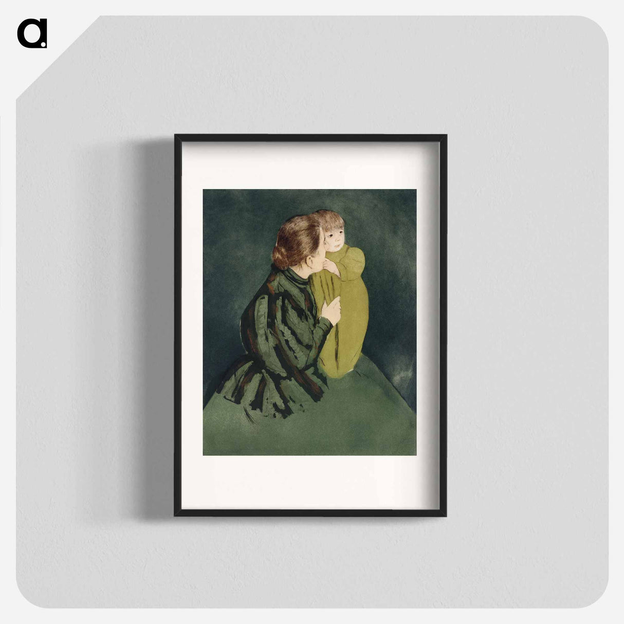 Peasant Mother and Child - Mary Cassatt Poster.