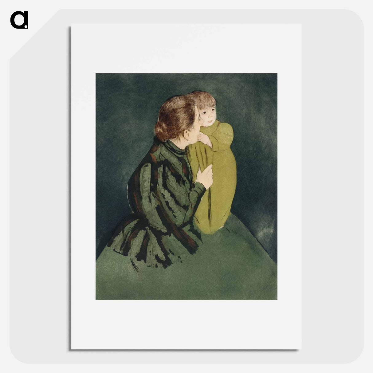 Peasant Mother and Child - Mary Cassatt Poster.