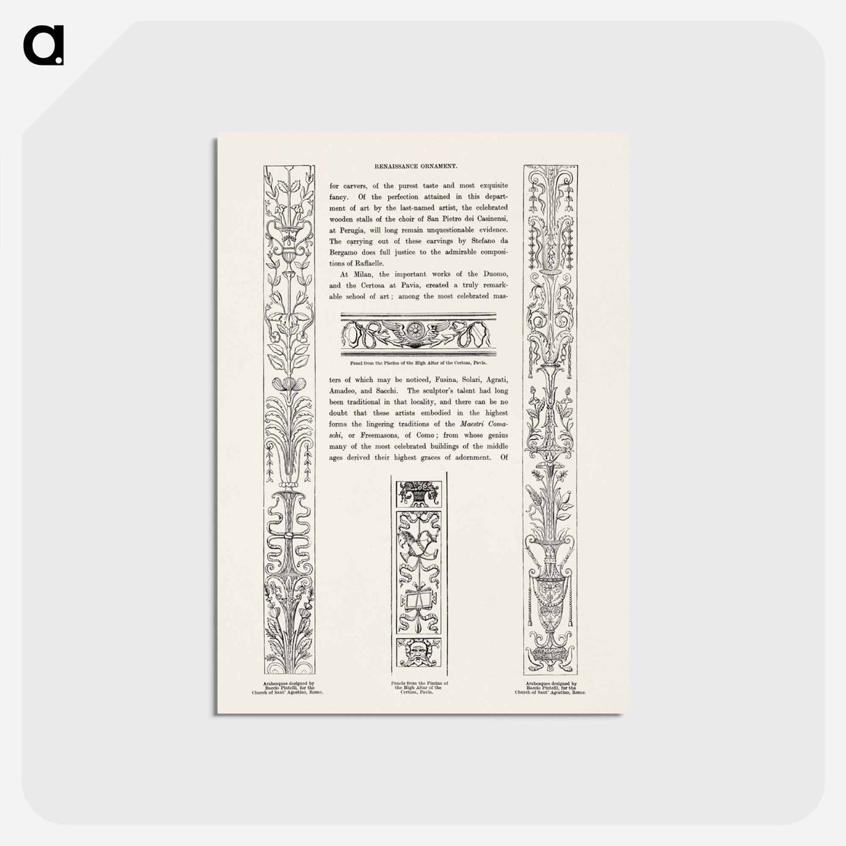 アートポストカード-Renaissance Ornament, From The Grammar of Ornament
- 装飾の文法 Postcard.