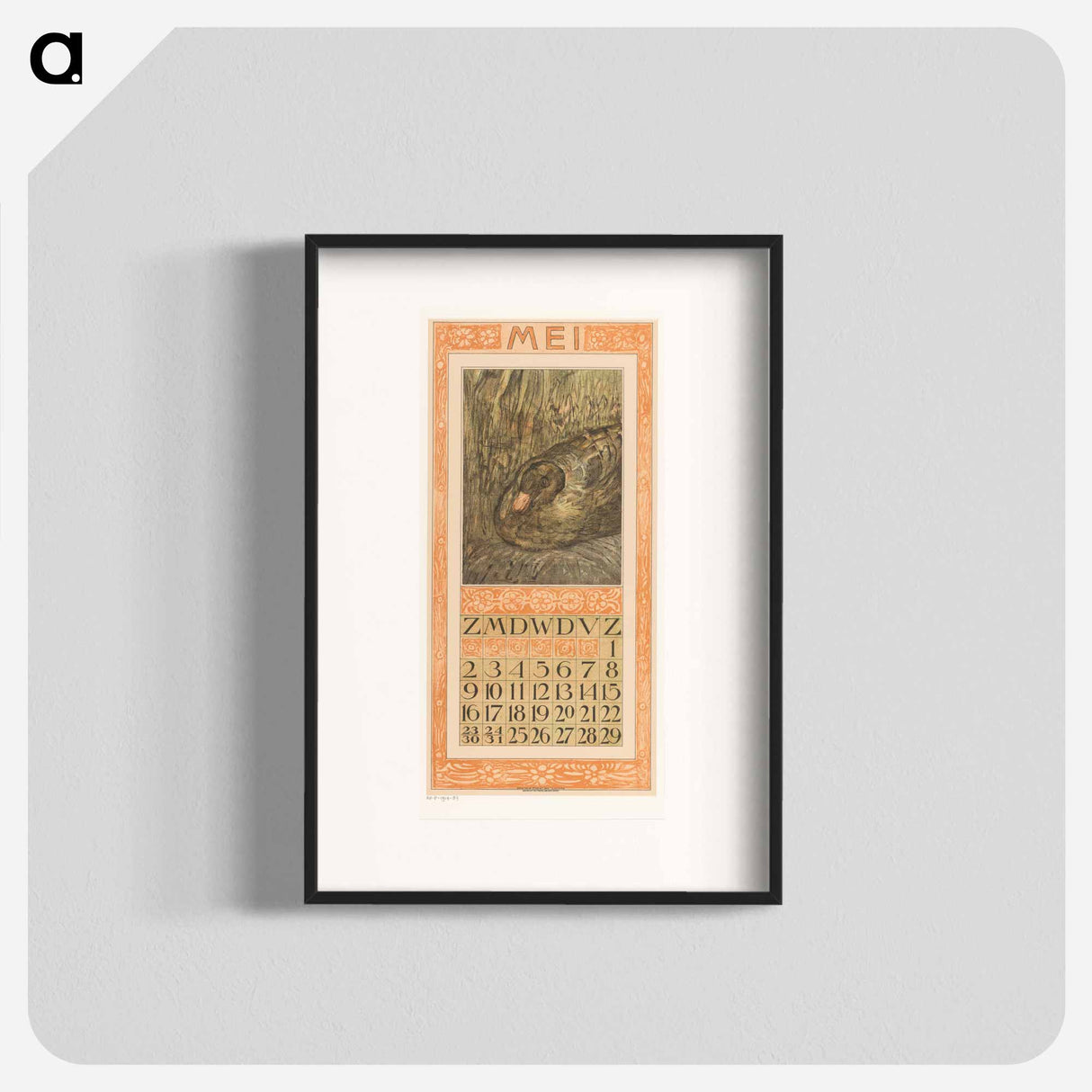 My calendar is full of flowers - Theo van Hoytema Poster.