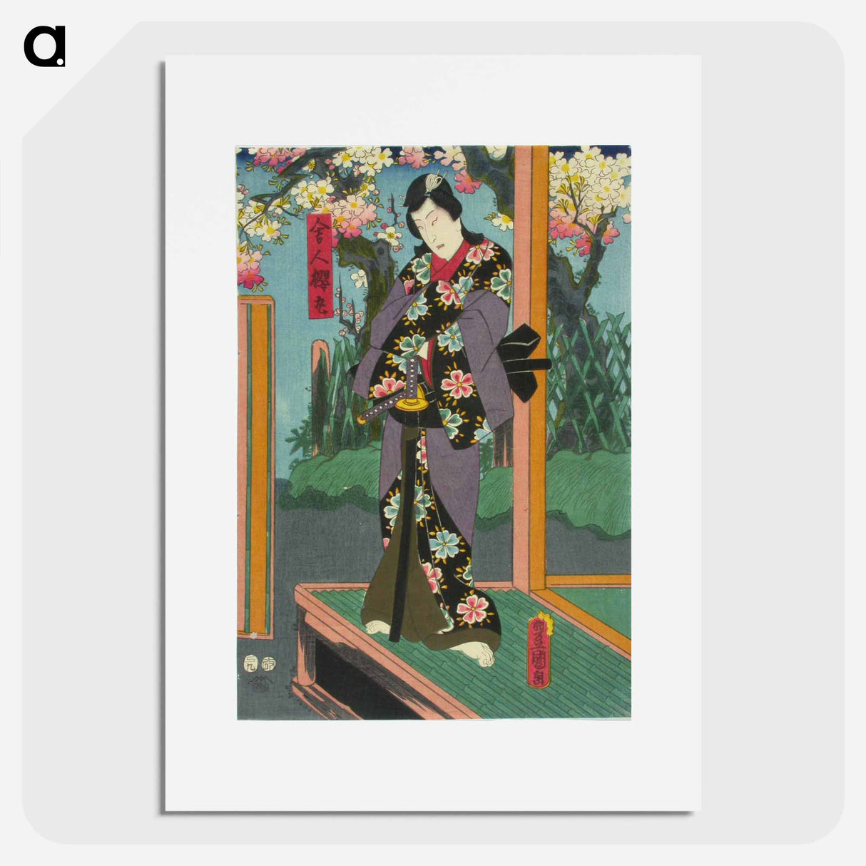 アートポスター-Actor Bando Hikosaburo in the Play Sugawara Denju Tenarai-Kagami
- 歌川 国貞 Poster.
