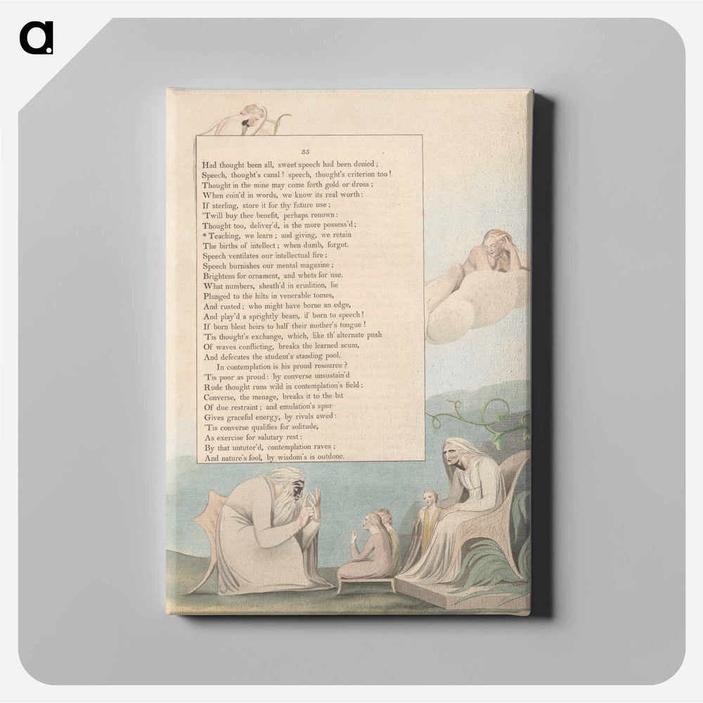 Young's Night Thoughts, Page 35 - William Blake Canvas.