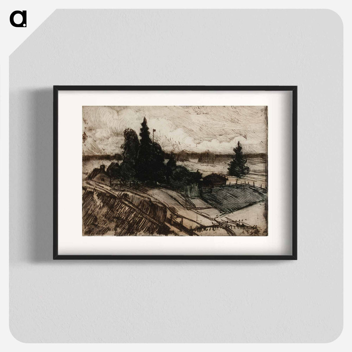 Summer landscape from uusimaa province - アルバート エーデルフェルト Poster.