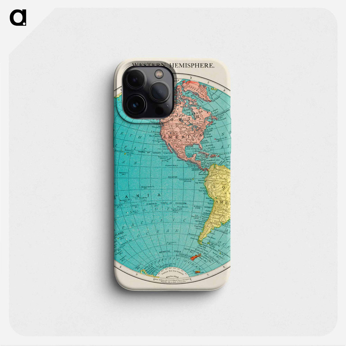 Western Hemisphere - アンティーク地図 Phone Case.
