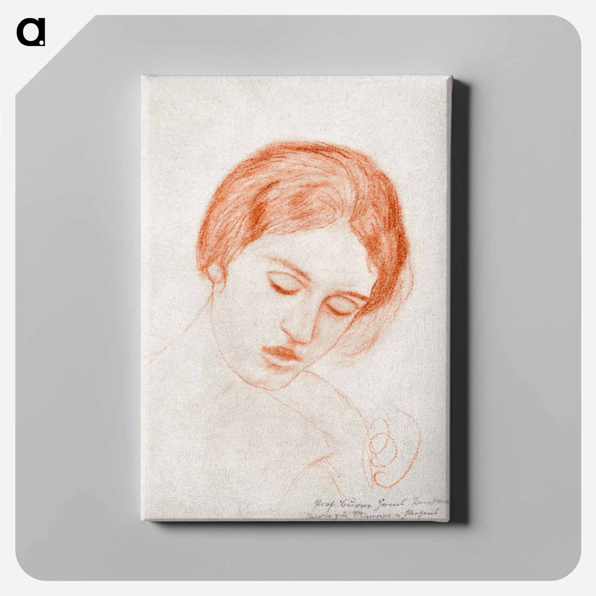 Head of a Woman - エドワード バーン ジョーンズ Canvas.