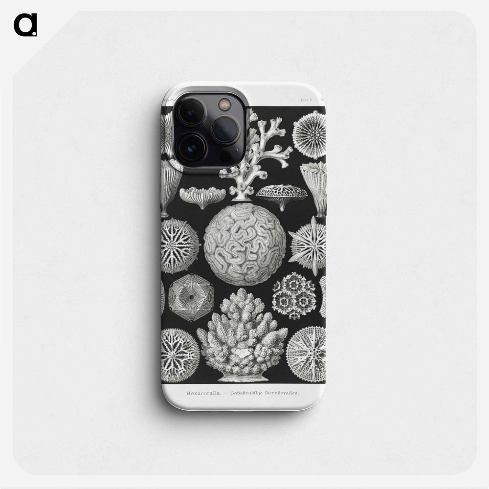 Hexacoralla–Sechsstrahlige Sternkorallen - エルンスト ヘッケル Phone Case.