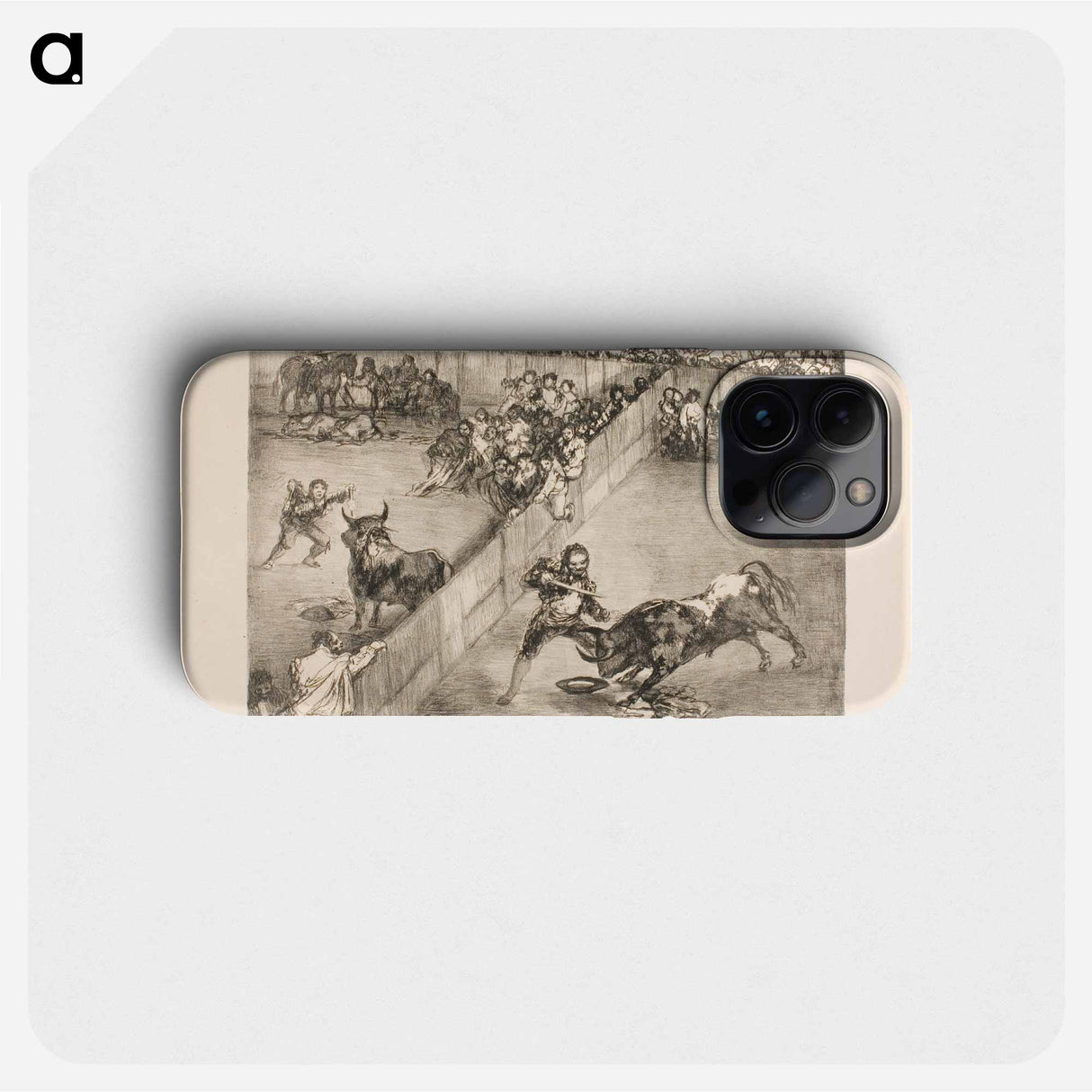 Bullfight in a divided ring - Francisco de Goya Phone Case.