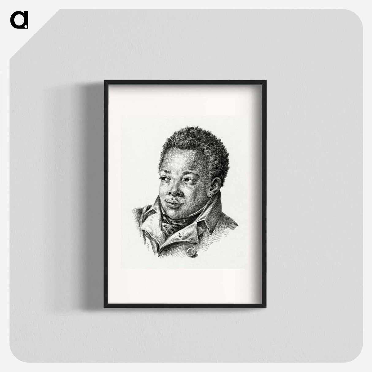 Portrait of a black man - ジャン ベルナール Poster.