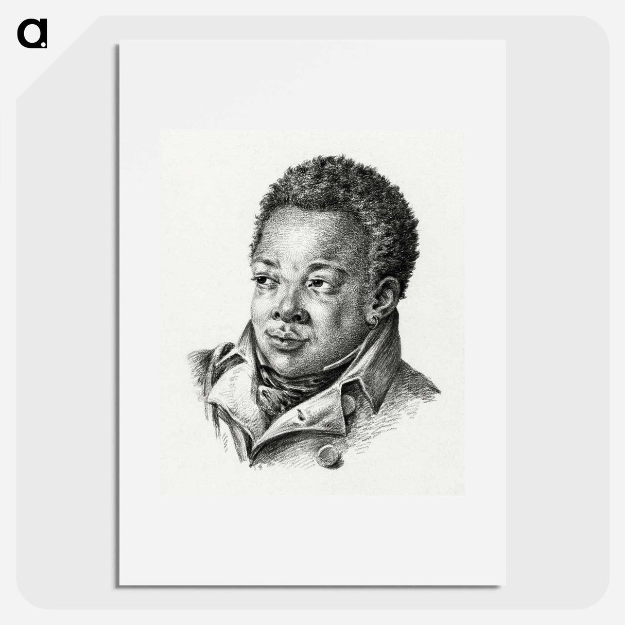 Portrait of a black man - ジャン ベルナール Poster.