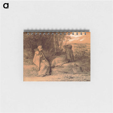 Shepherdesses Seated In The Shade - ジャン フランソワ ミレー Memo.