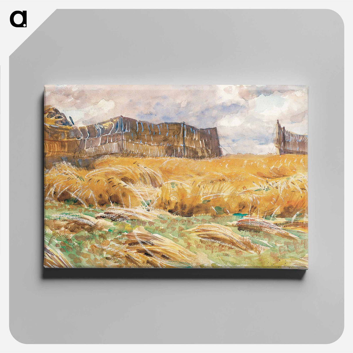 アートパネル-Camouflaged Field in France - ジョン シンガー サージェント Canvas.