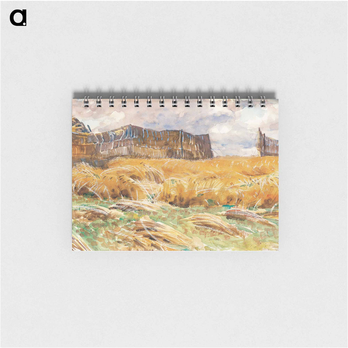 アートメモ帳-Camouflaged Field in France - ジョン シンガー サージェント Memo.