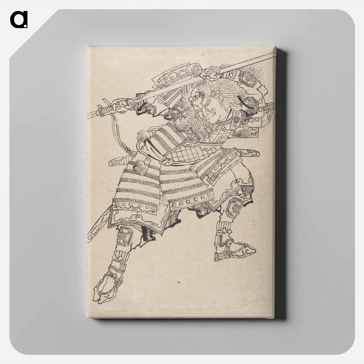 アートパネル-Katsushika Hokusai’s samurai, Album of Sketches - 葛飾 北斎 Canvas.