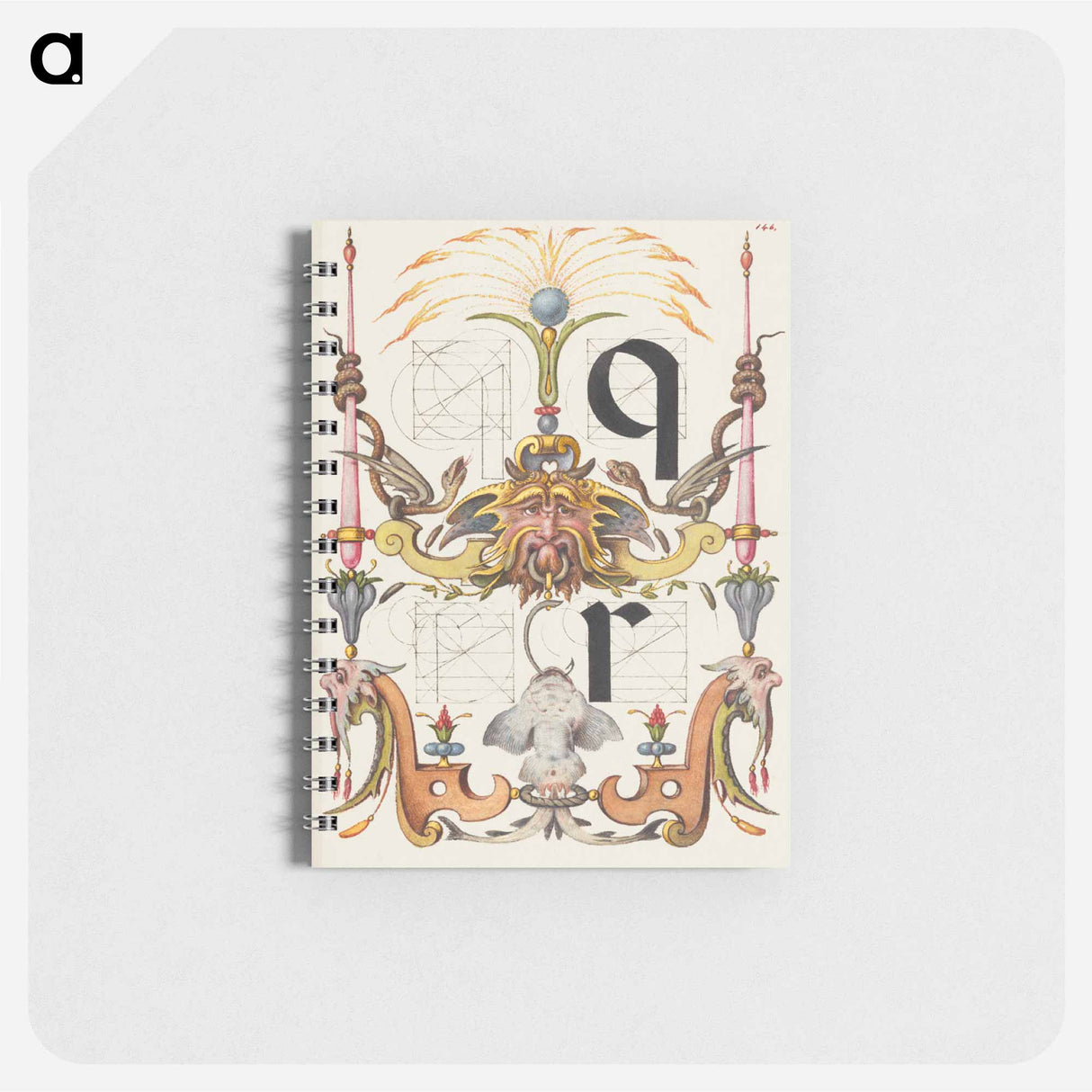 アートメモ帳-Guide for Constructing the Letters q and r from Mira Calligraphiae Monumenta
- 書道のお手本 Memo.