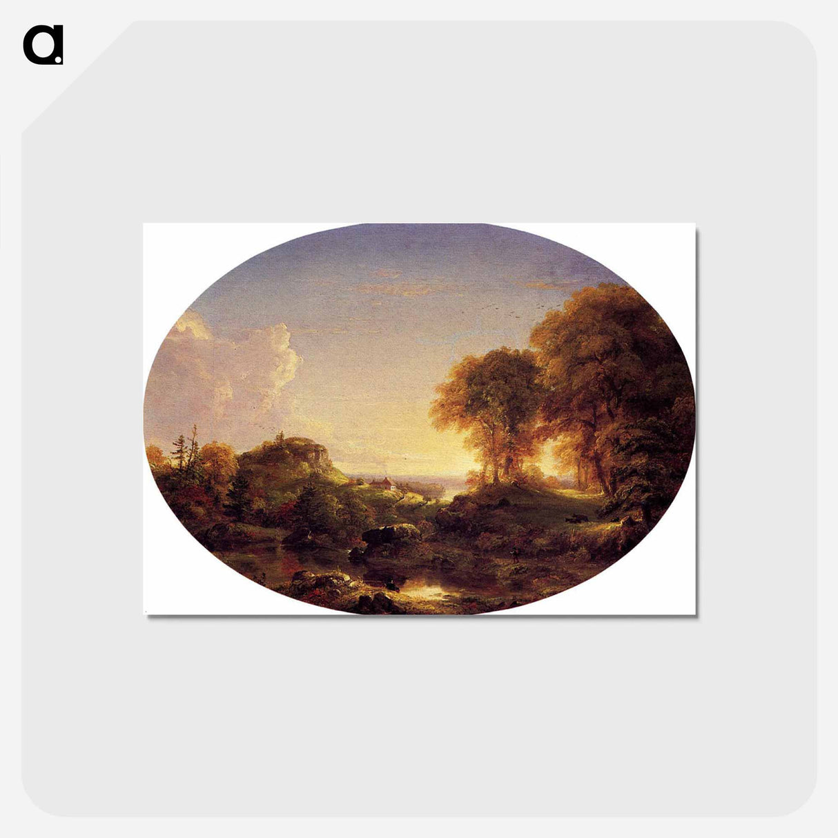 アートポストカード-Catskill Landscape - トーマス コール Postcard.