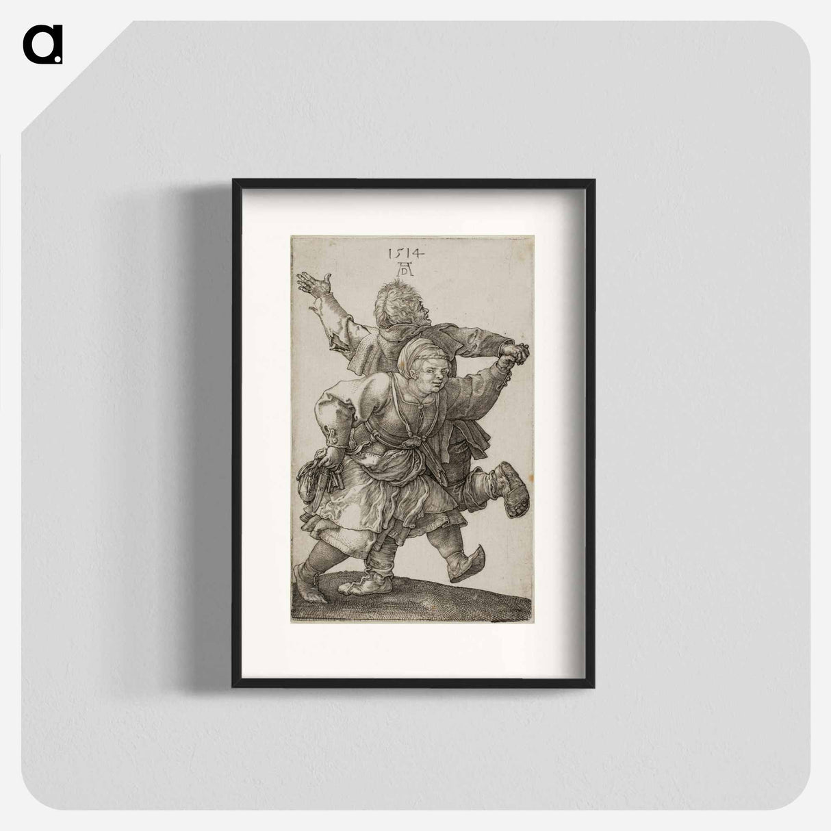 Peasant Couple Dancing - アルブレヒト デューラー Poster.