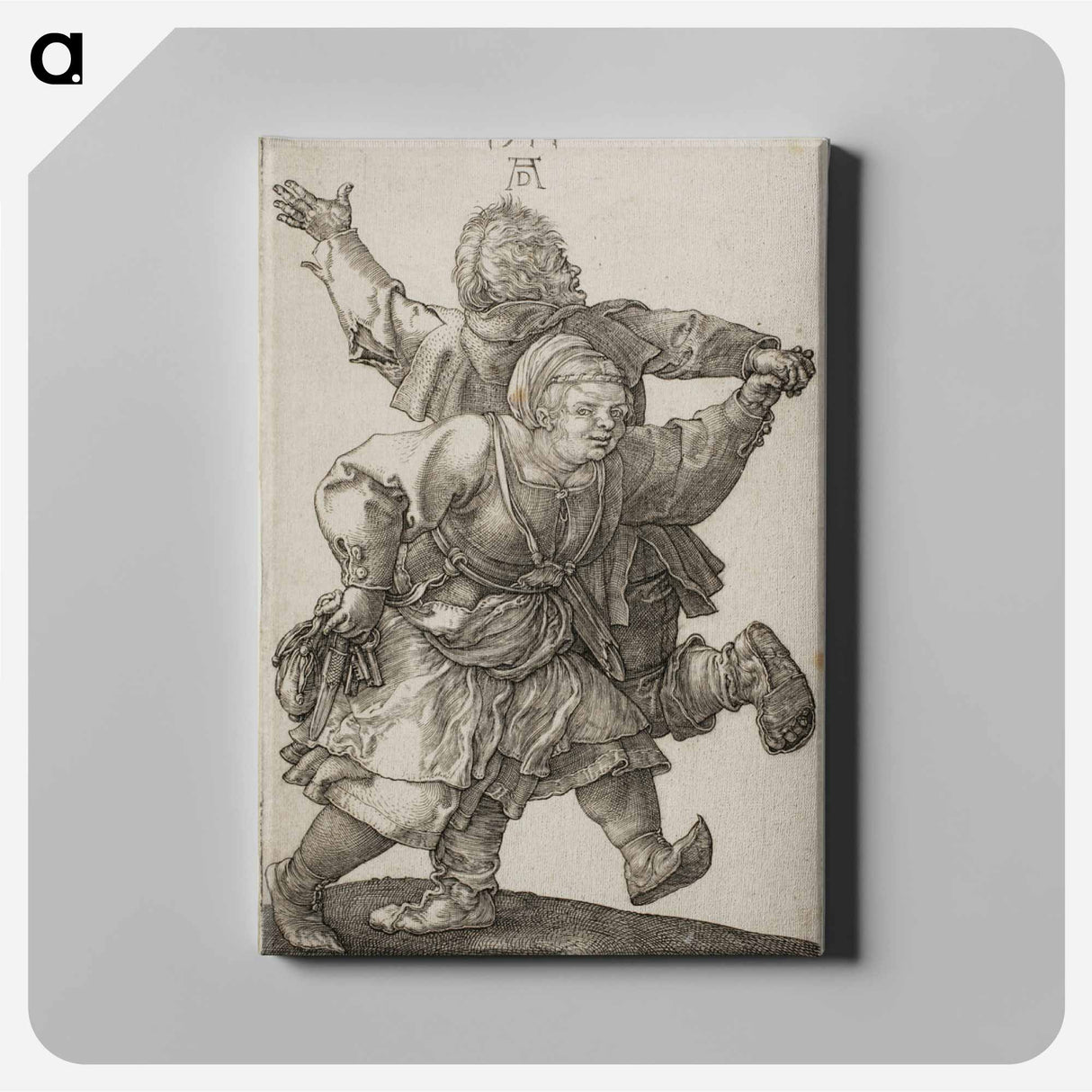 Peasant Couple Dancing - アルブレヒト デューラー Canvas.