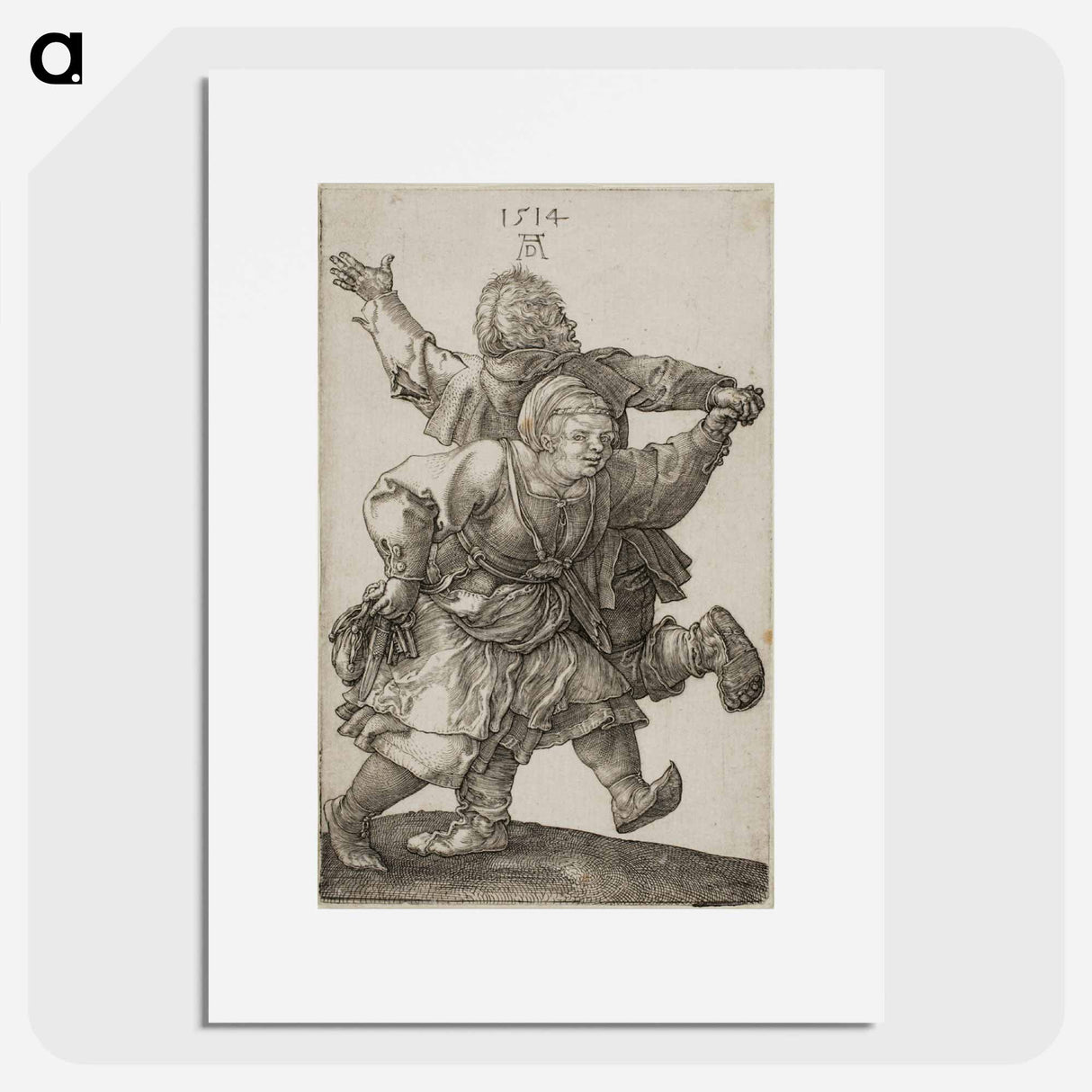 Peasant Couple Dancing - アルブレヒト デューラー Poster.