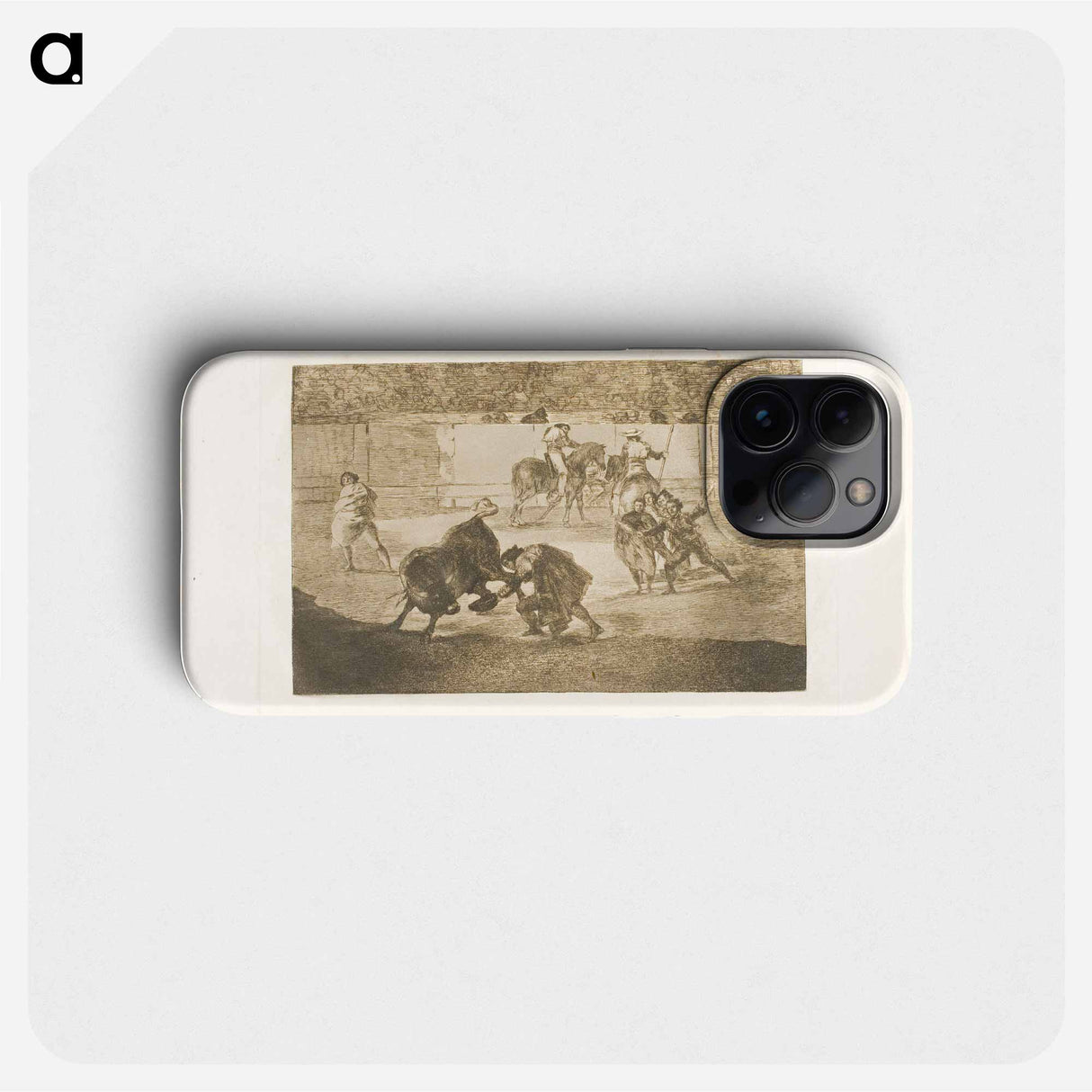 Pepe Illo making the pass of the 'recorte' - Francisco de Goya Phone Case.