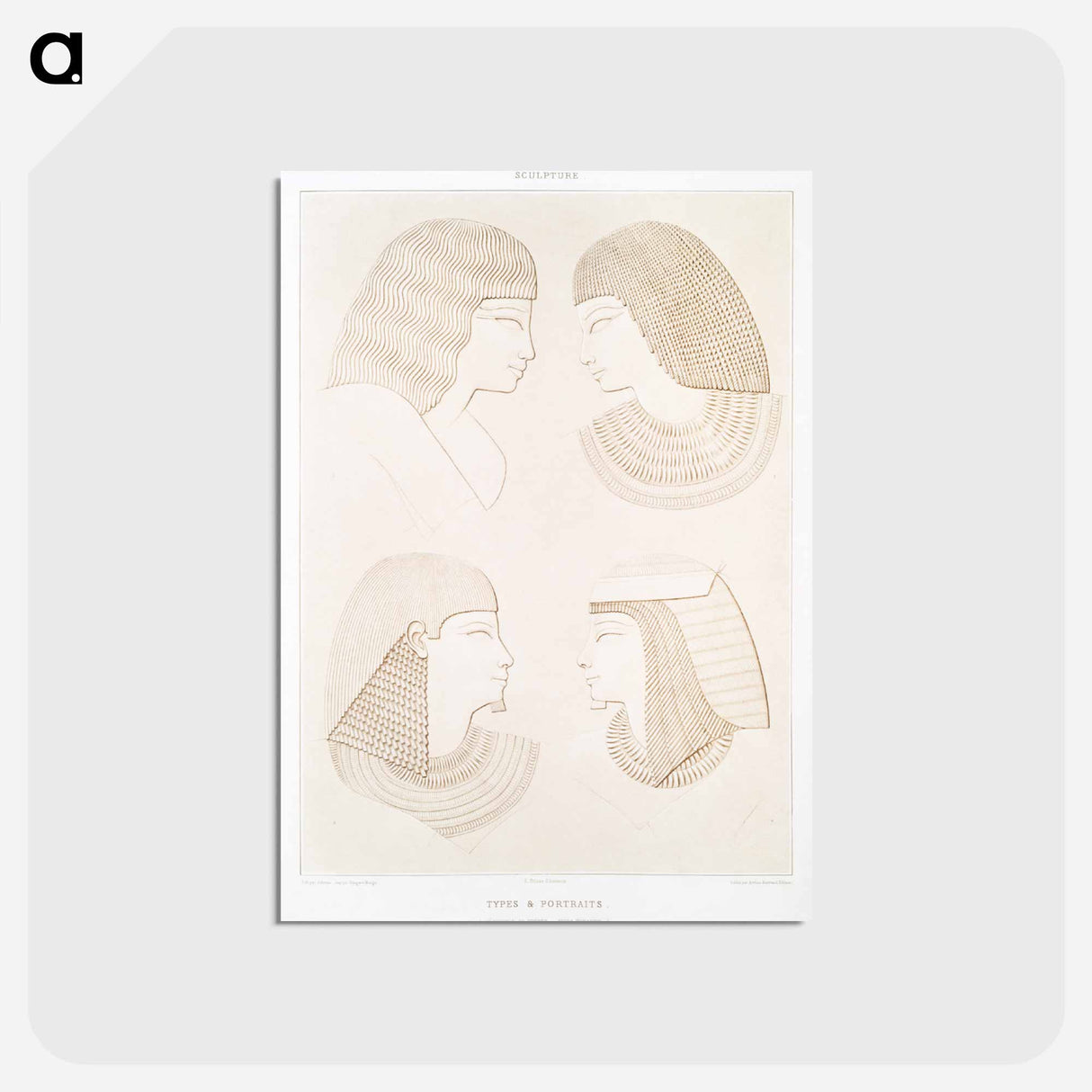 アートポストカード-Egyptian Types and Portraits
- エジプト美術史 Postcard.