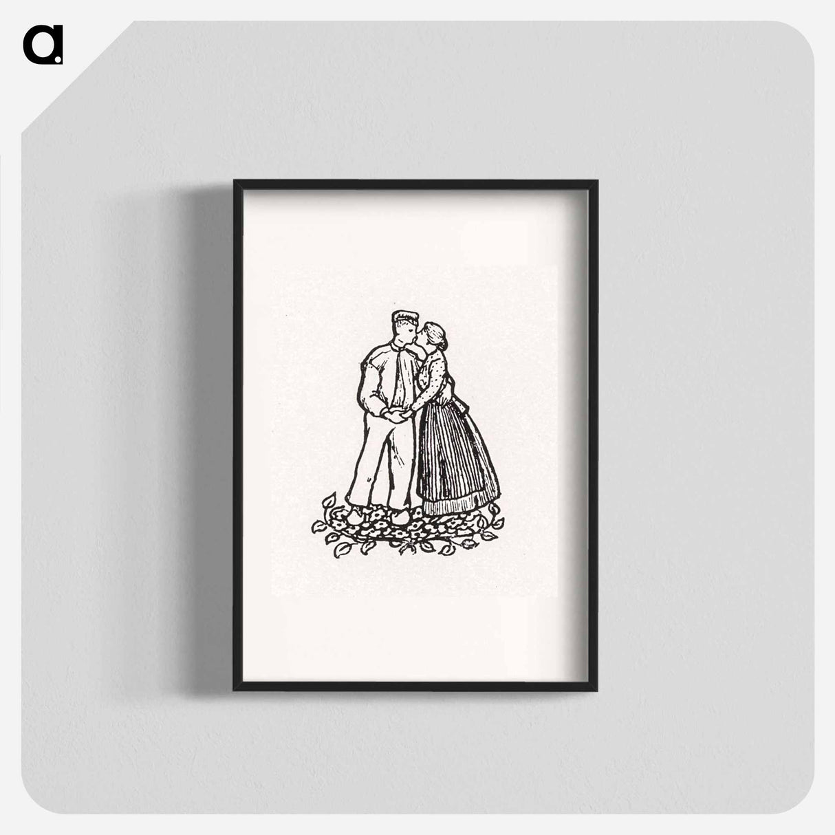 Woodcut monograms - ユリー デ フラーハ Poster.