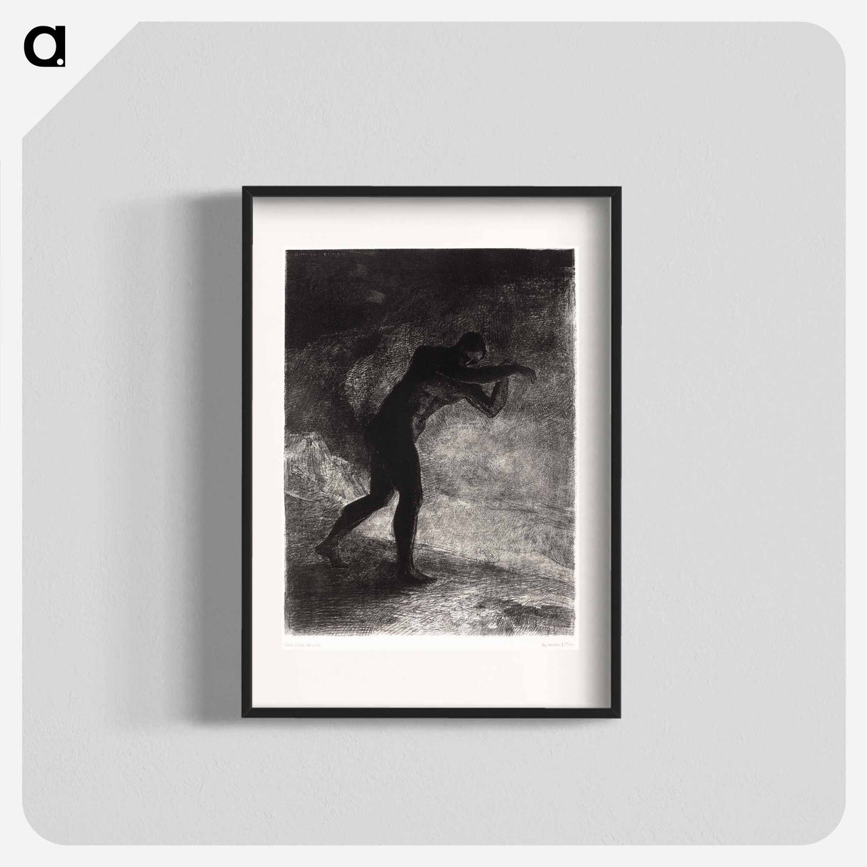 アートポスター-And Man Appeared, Questioning the Earth From Which He Emerged and Which Attracts Him, He Made His Way Toward Somber Brightness - オディロン ルドン Poster.