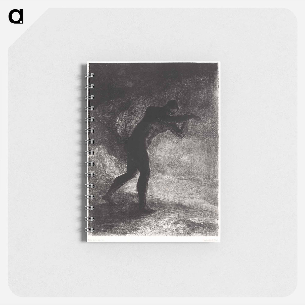 And Man Appeared, Questioning the Earth From Which He Emerged and Which Attracts Him, He Made His Way Toward Somber Brightness - オディロン ルドン Memo.