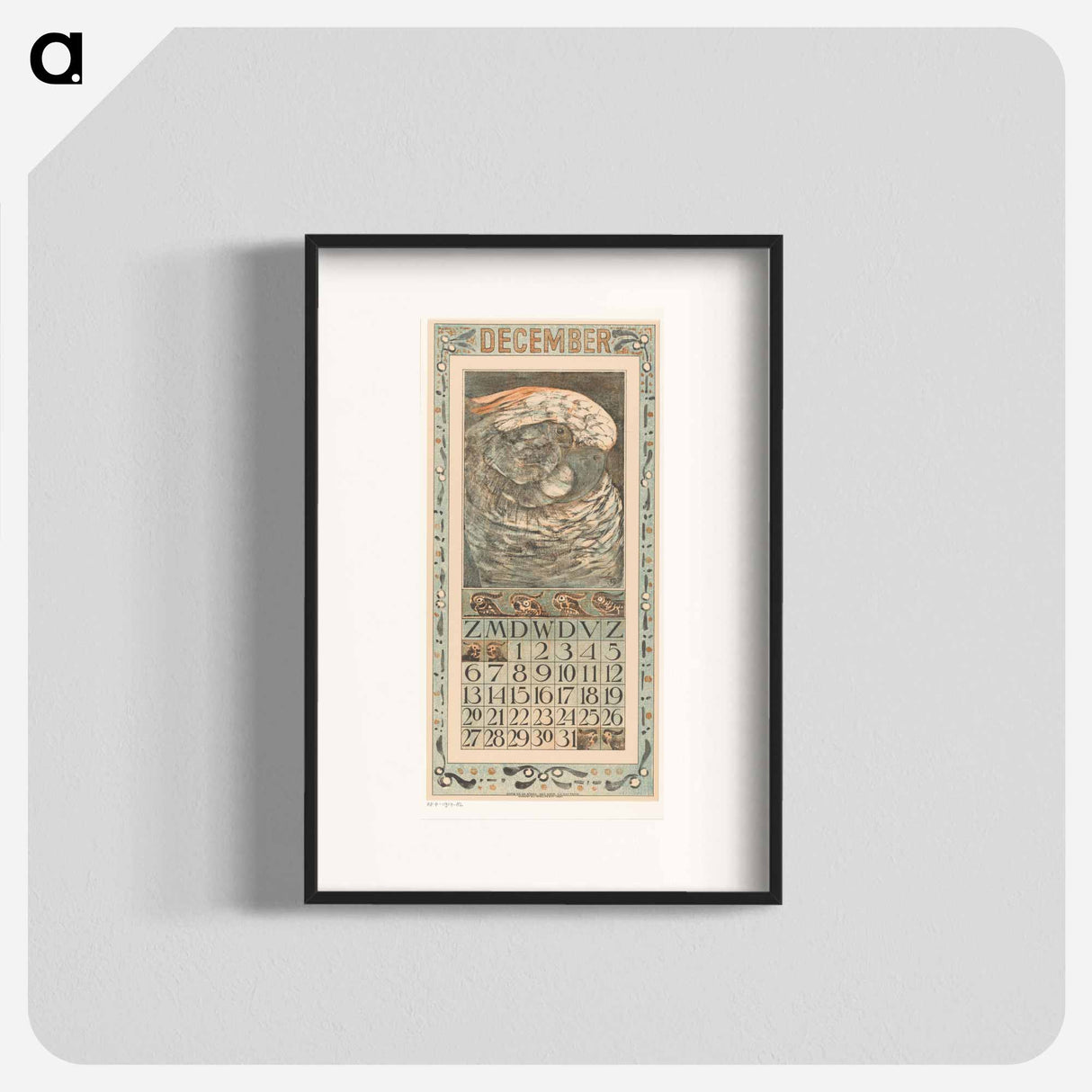 Calendar December with paper - Theo Van Hoytema Poster.