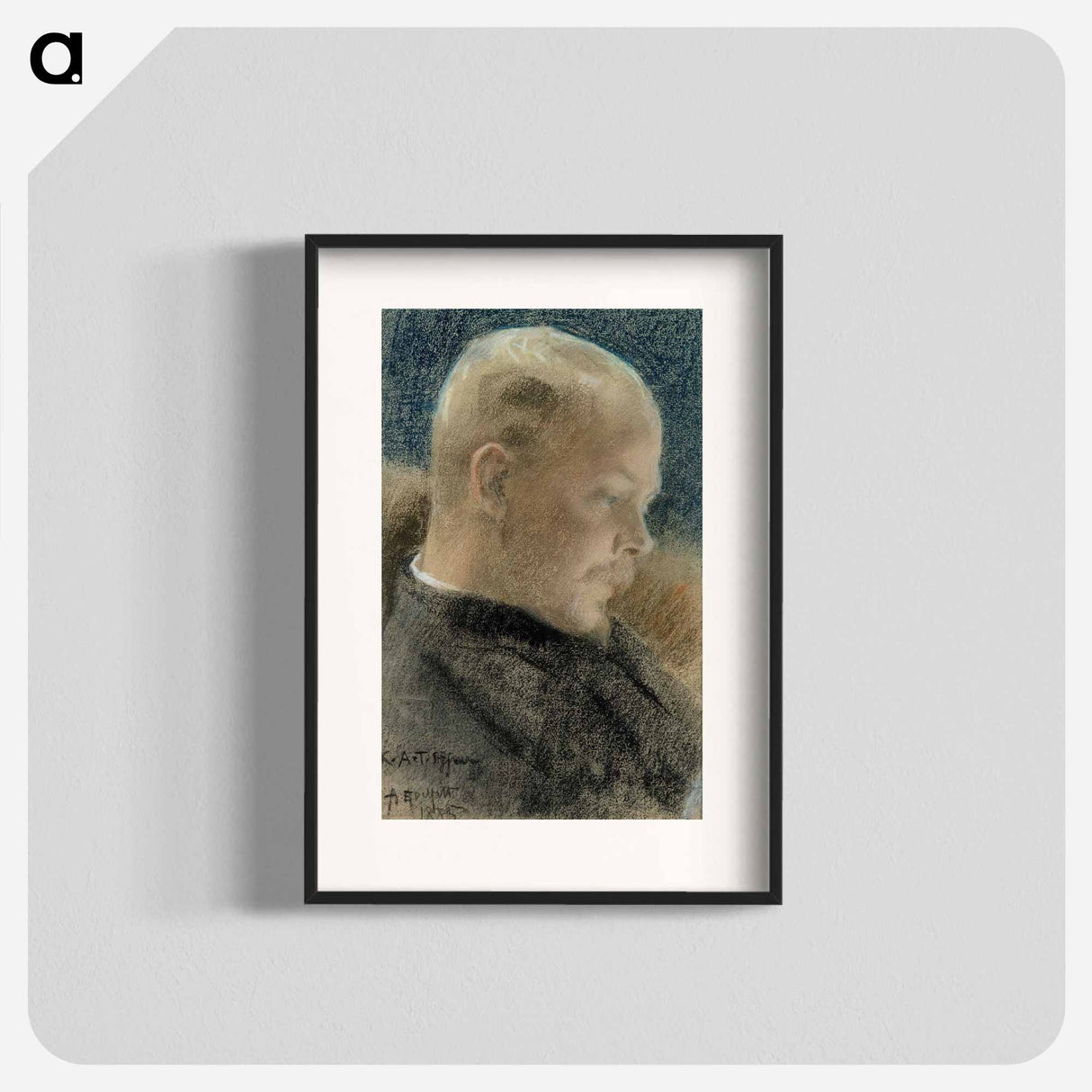 Portrait of the author Karl A. Tavaststjerna - アルバート エーデルフェルト Poster.