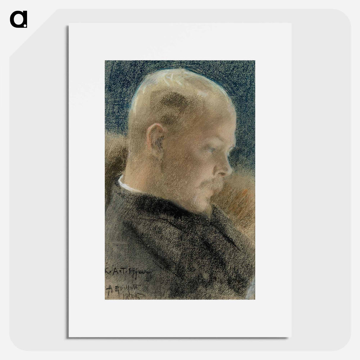 Portrait of the author Karl A. Tavaststjerna - アルバート エーデルフェルト Poster.