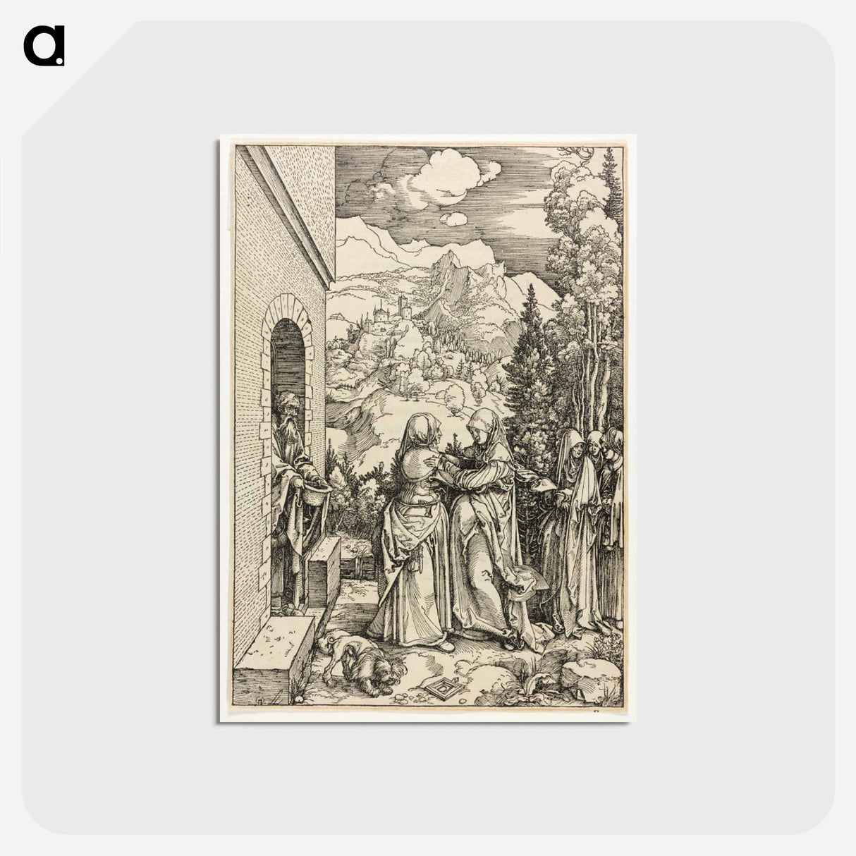 アートポストカード-The Visitation - アルブレヒト デューラー Postcard.