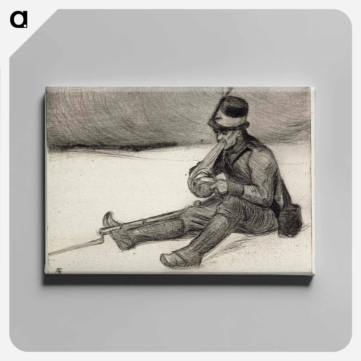 Wounded soldier - アルバート エーデルフェルト Canvas.