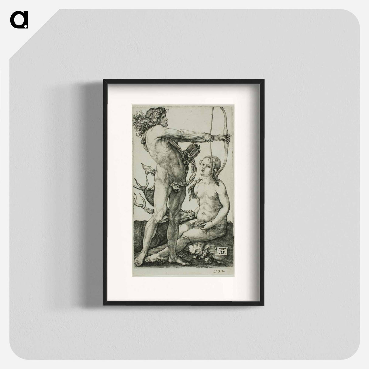 Apollo and Diana - アルブレヒト デューラー Poster.