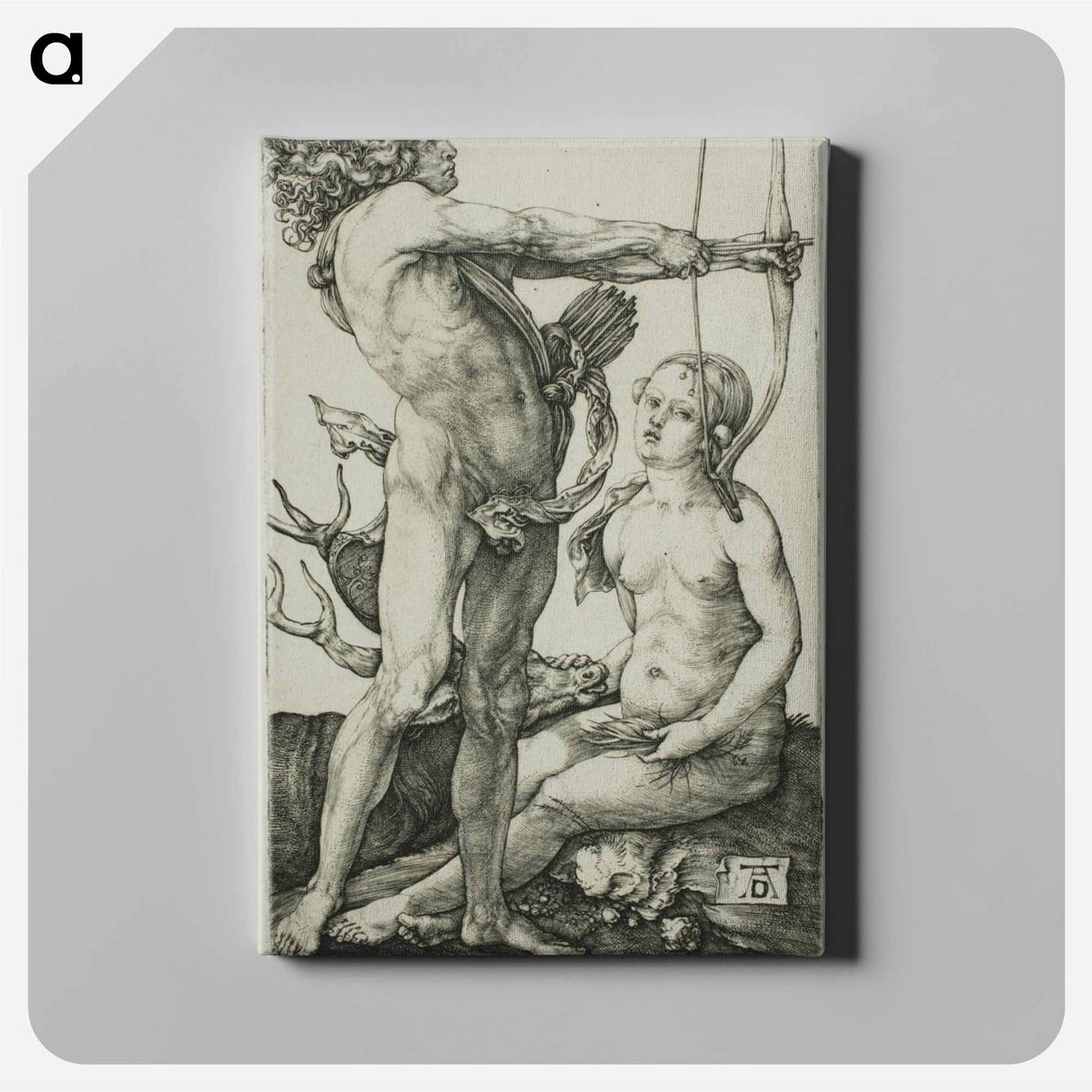 Apollo and Diana - アルブレヒト デューラー Canvas.