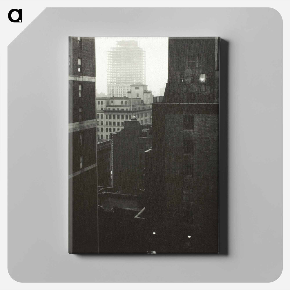From My Window at An American Place, Southwest - アルフレッド スティーグリッツ Canvas.