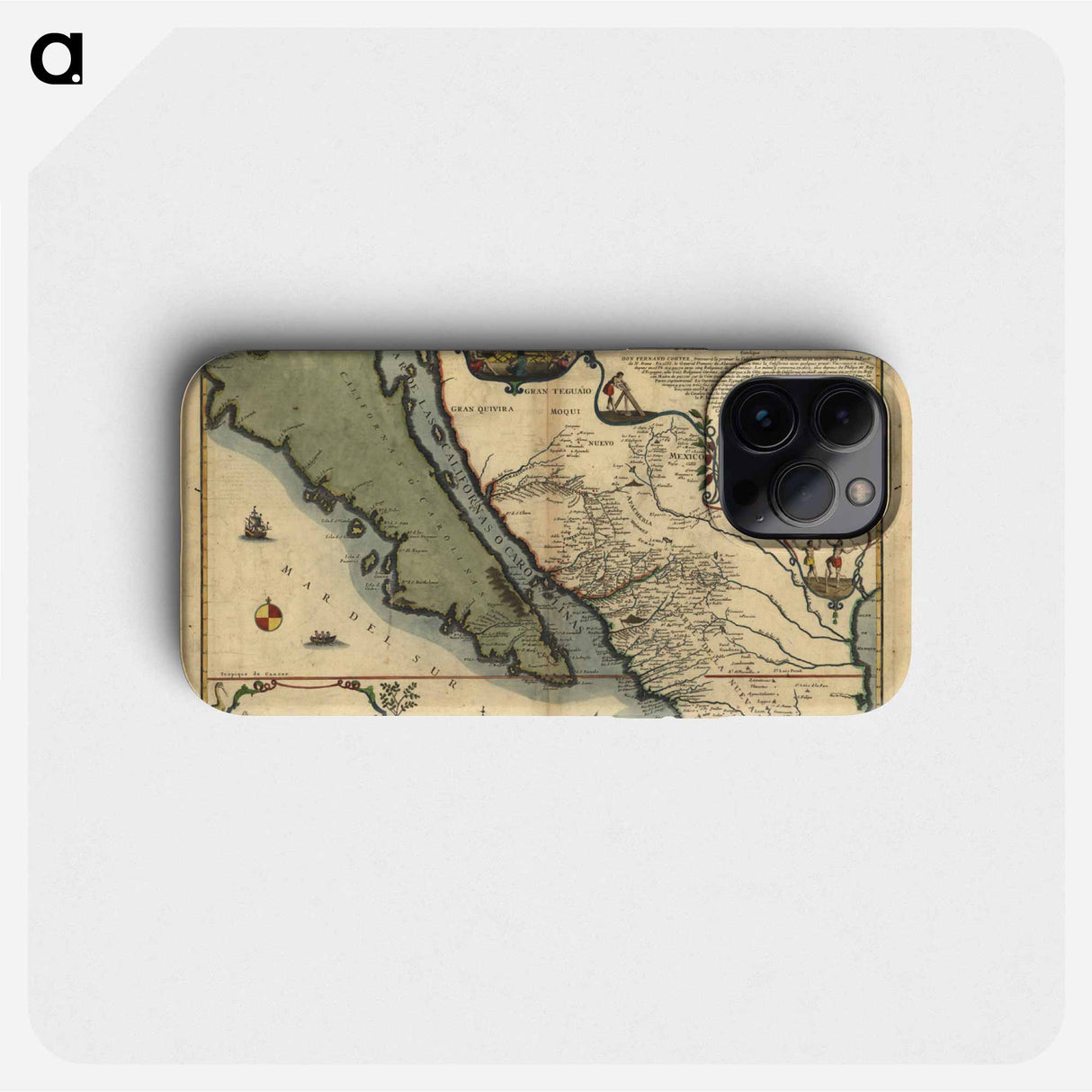 La Californie ou Nouvelle Caroline - アンティーク地図 Phone Case.